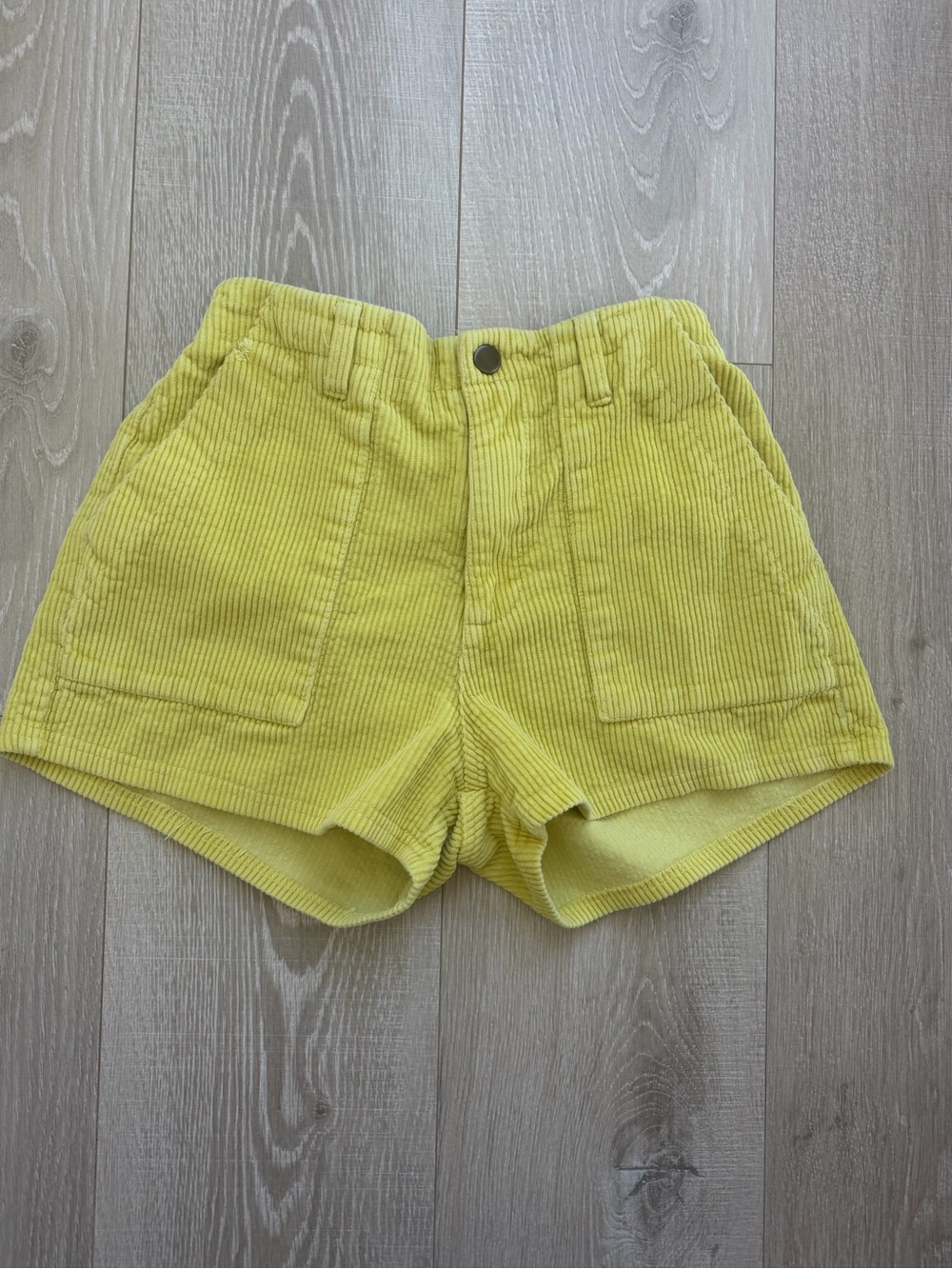Fifty 7 by Jacks Surfboard Women’s Yellow Corduroy High-Waist Shorts